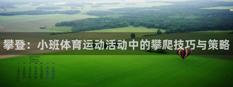 中欧体育zoty下载：攀登：小班体育运动活动中的攀爬技巧与策略